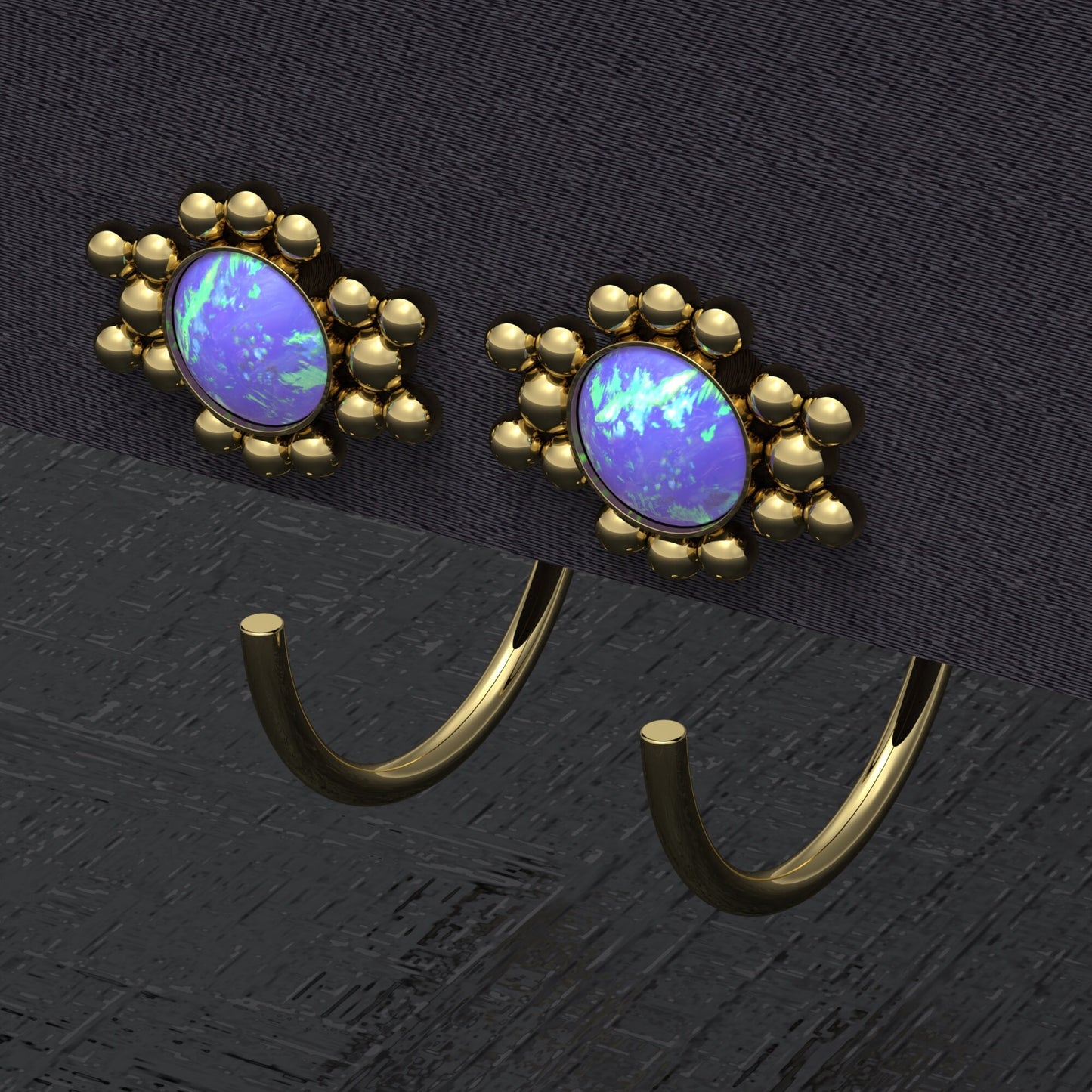 Open Hoop Earrings Surgical Steel - TitaniumFashion