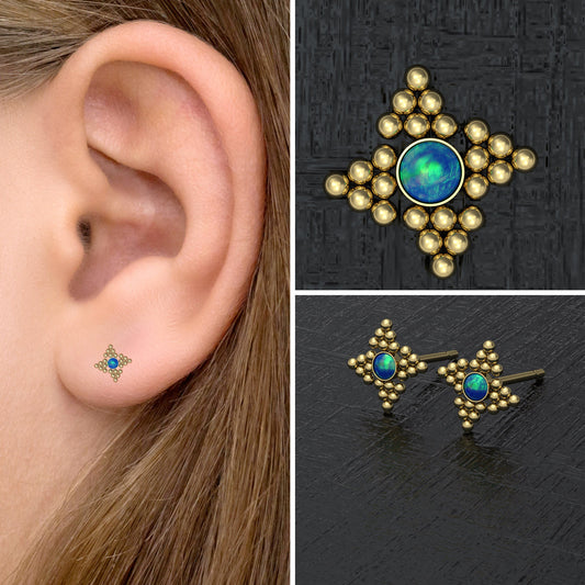 Small Post Earrings - TitaniumFashion