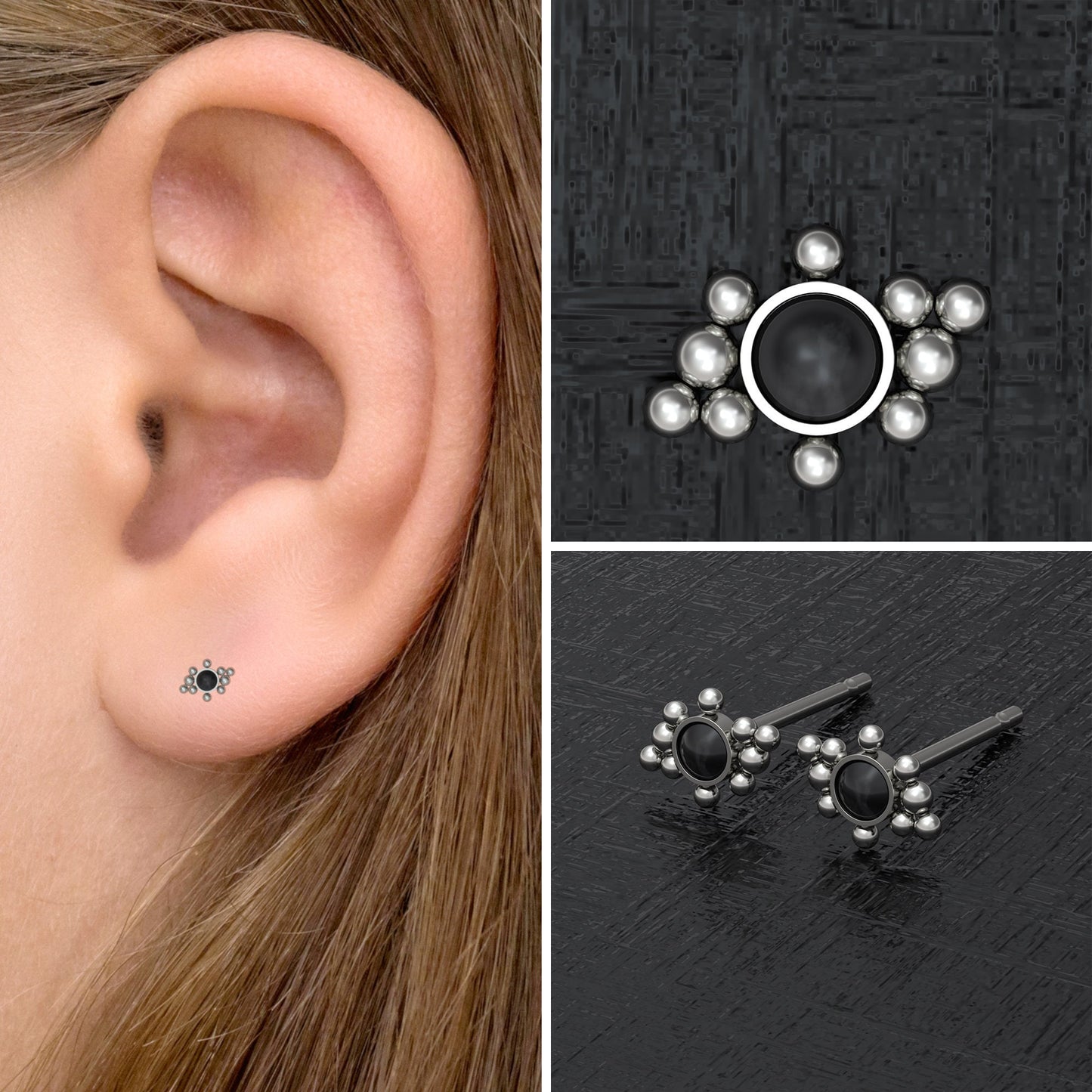 Tiny Stud Earrings Implant Grade Titanium - TitaniumFashion