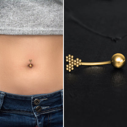 Belly Button Ring Surgical Steel - TitaniumFashion