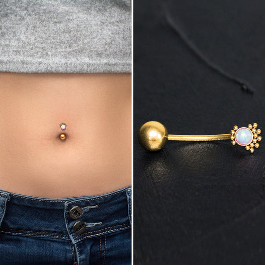 Belly Button Piercing Surgical Steel - TitaniumFashion