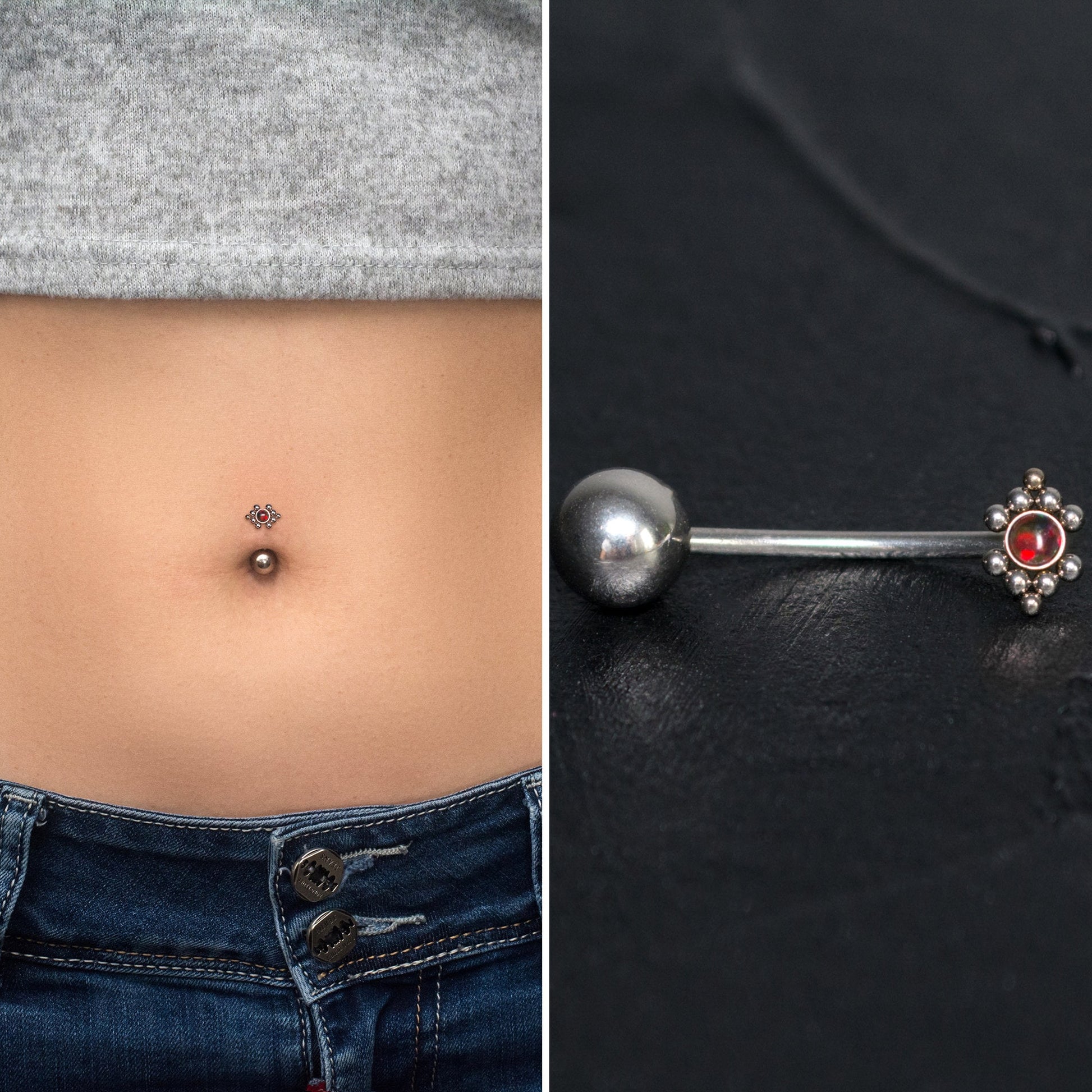 Navel Ring Surgical Steel - TitaniumFashion