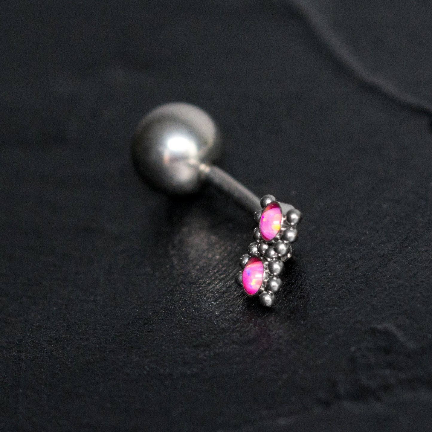 Opal Belly Button Ring Surgical Steel - TitaniumFashion