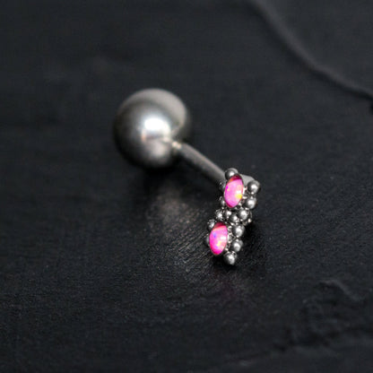 Opal Belly Button Ring Surgical Steel - TitaniumFashion