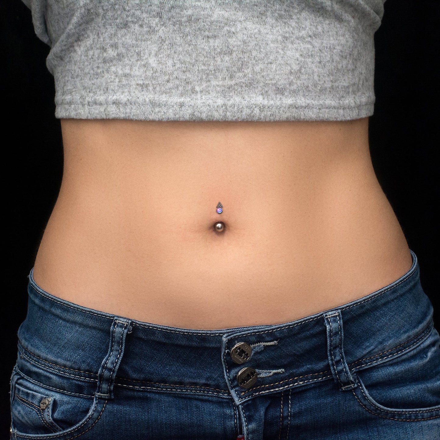 Titanium Belly Ring Opal - TitaniumFashion