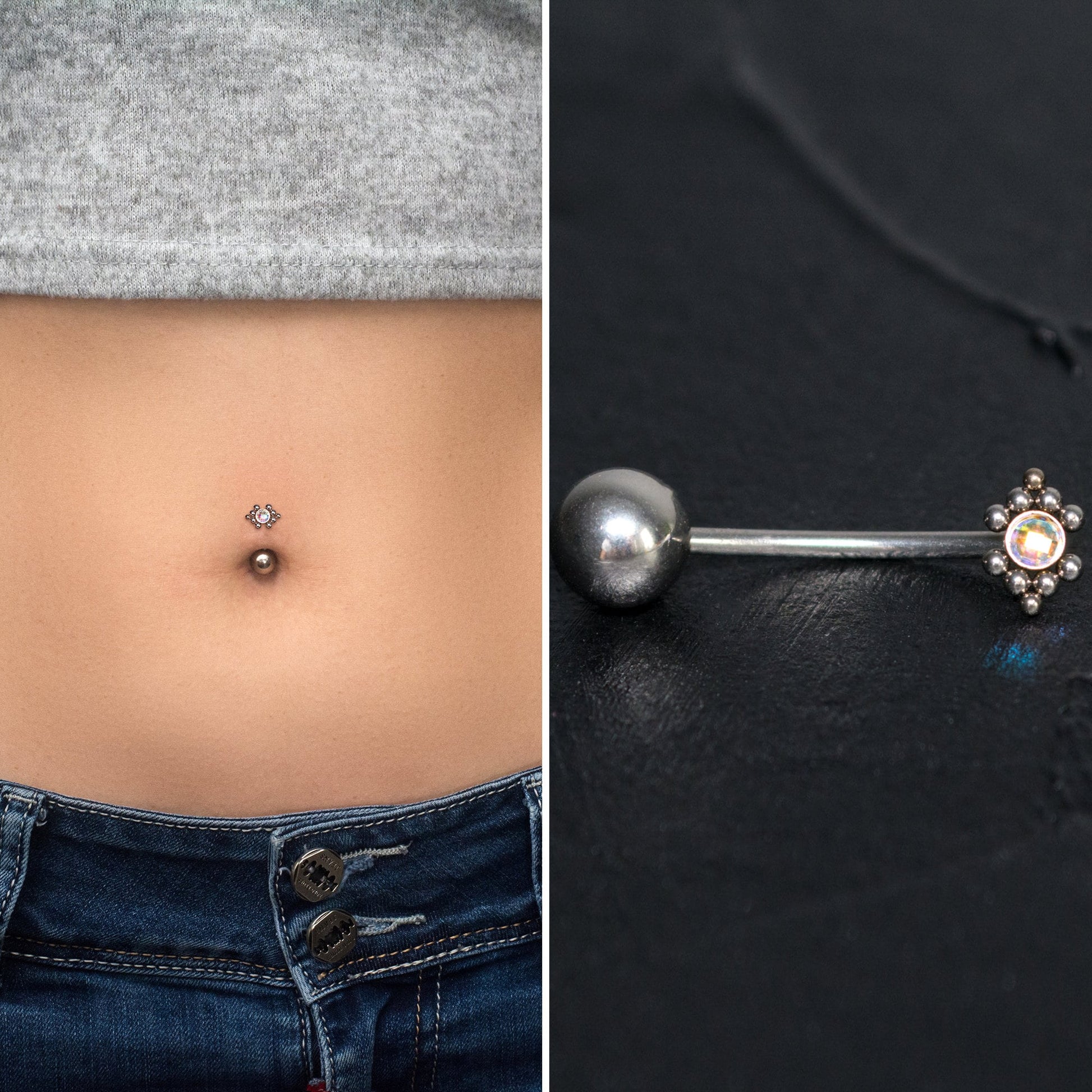 Navel Ring Titanium Implant Grade - TitaniumFashion