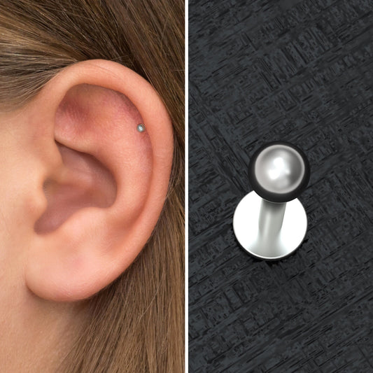 Titanium Flat Back Tragus Earring Implant Grade - TitaniumFashion