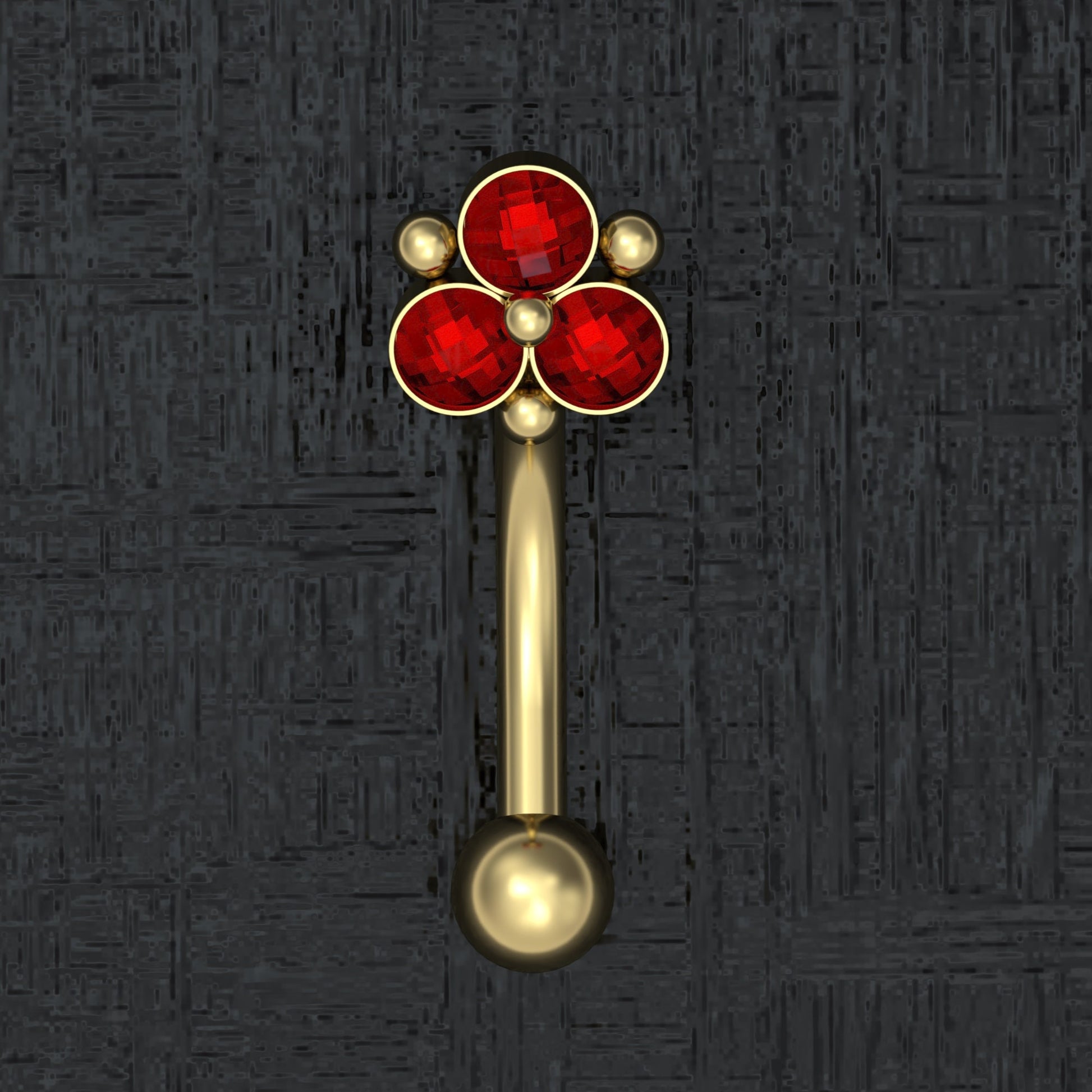 CZ Rook Piercing Surgical Steel - TitaniumFashion