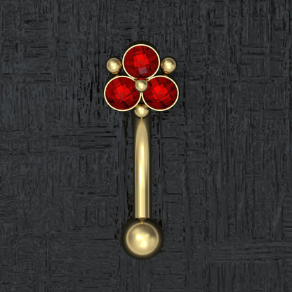 CZ Rook Piercing Surgical Steel - TitaniumFashion