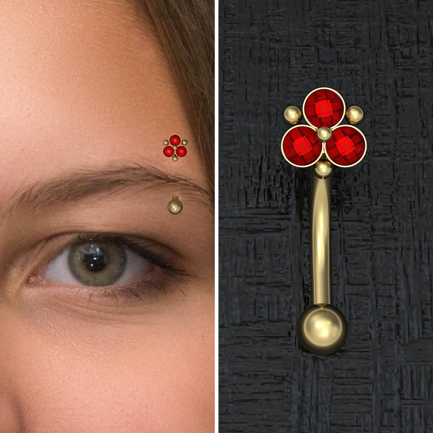 CZ Rook Piercing Surgical Steel - TitaniumFashion