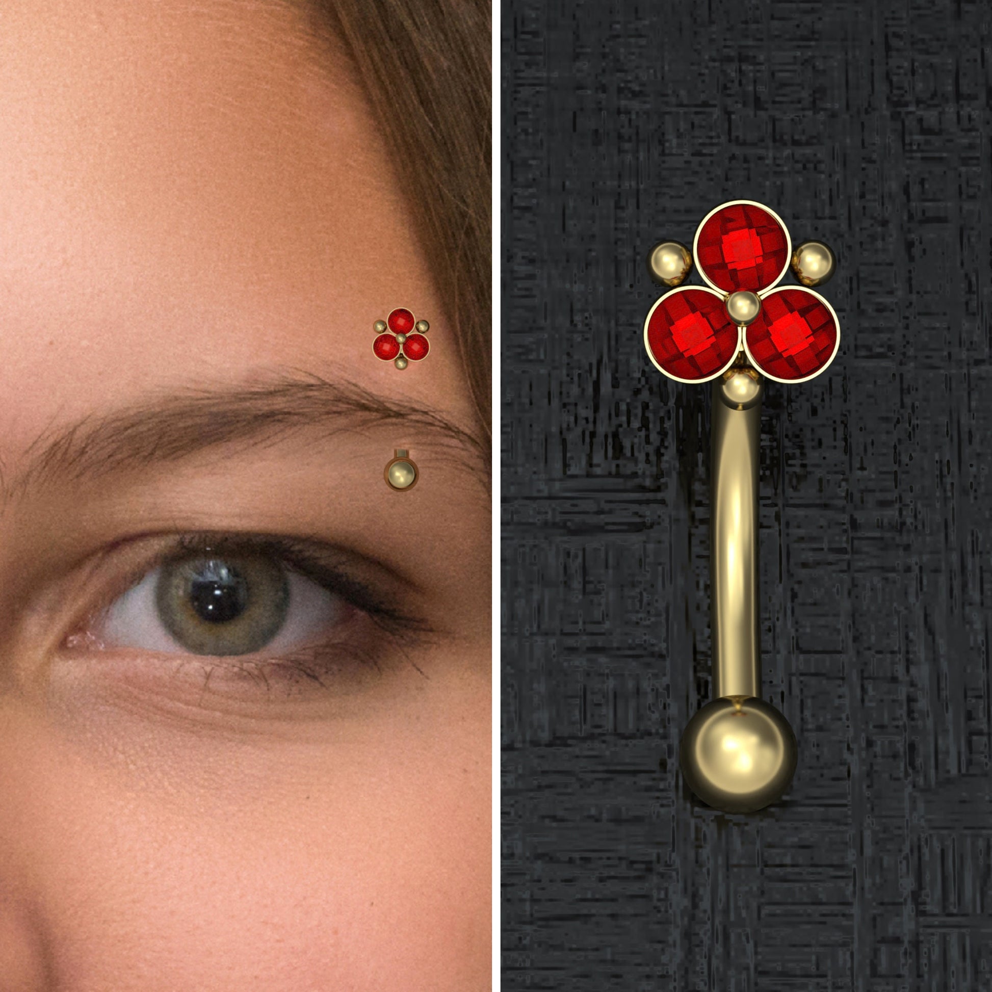 CZ Rook Piercing Surgical Steel - TitaniumFashion