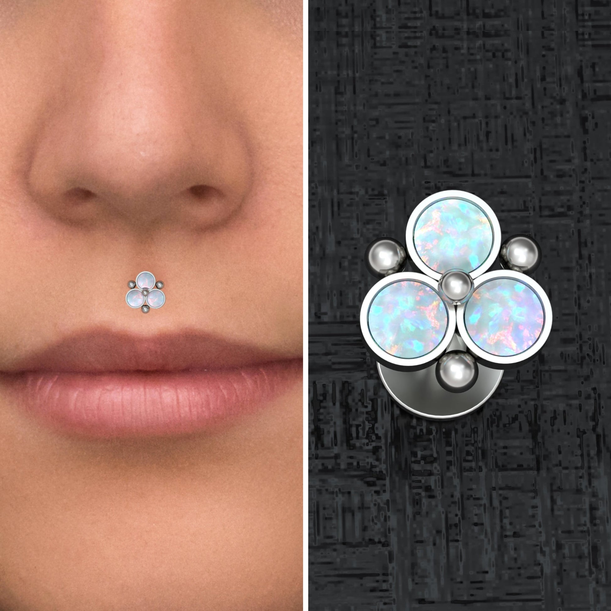 Opal Lip Labret Titanium - TitaniumFashion