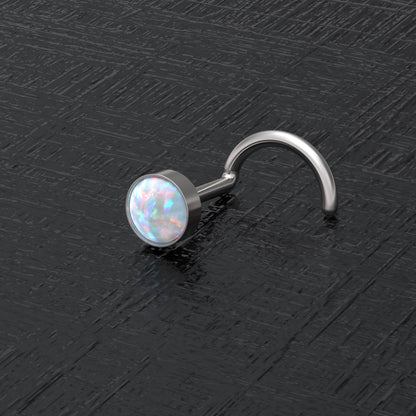 Opal Nose Bone Stud Surgical Steel - TitaniumFashion