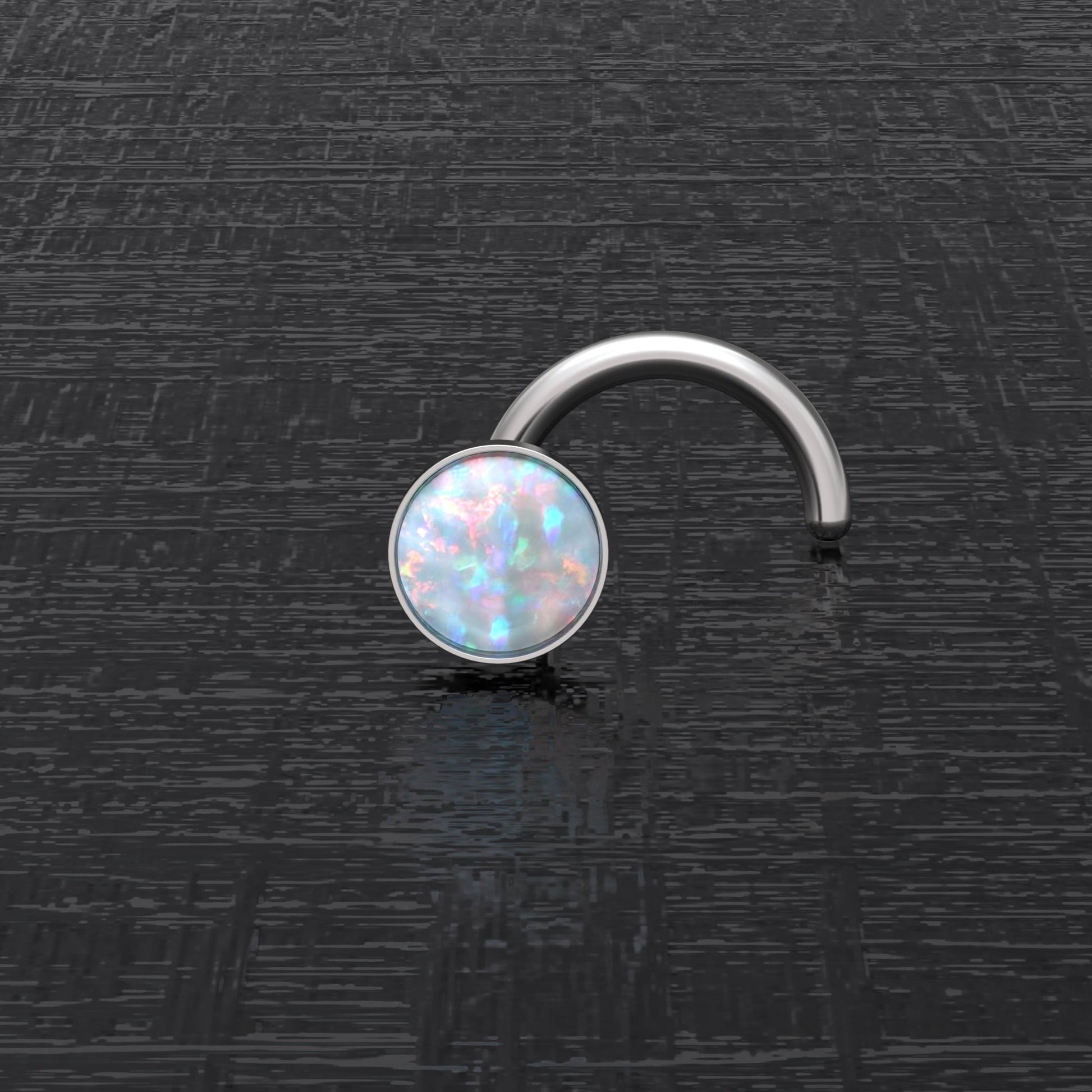 Opal Nose Bone Stud Surgical Steel - TitaniumFashion