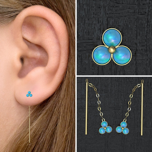 Opal Drop Earrings - TitaniumFashion