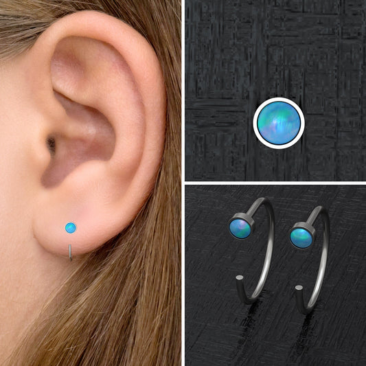 Titanium Open Hoop Earrings Implant Grade - TitaniumFashion