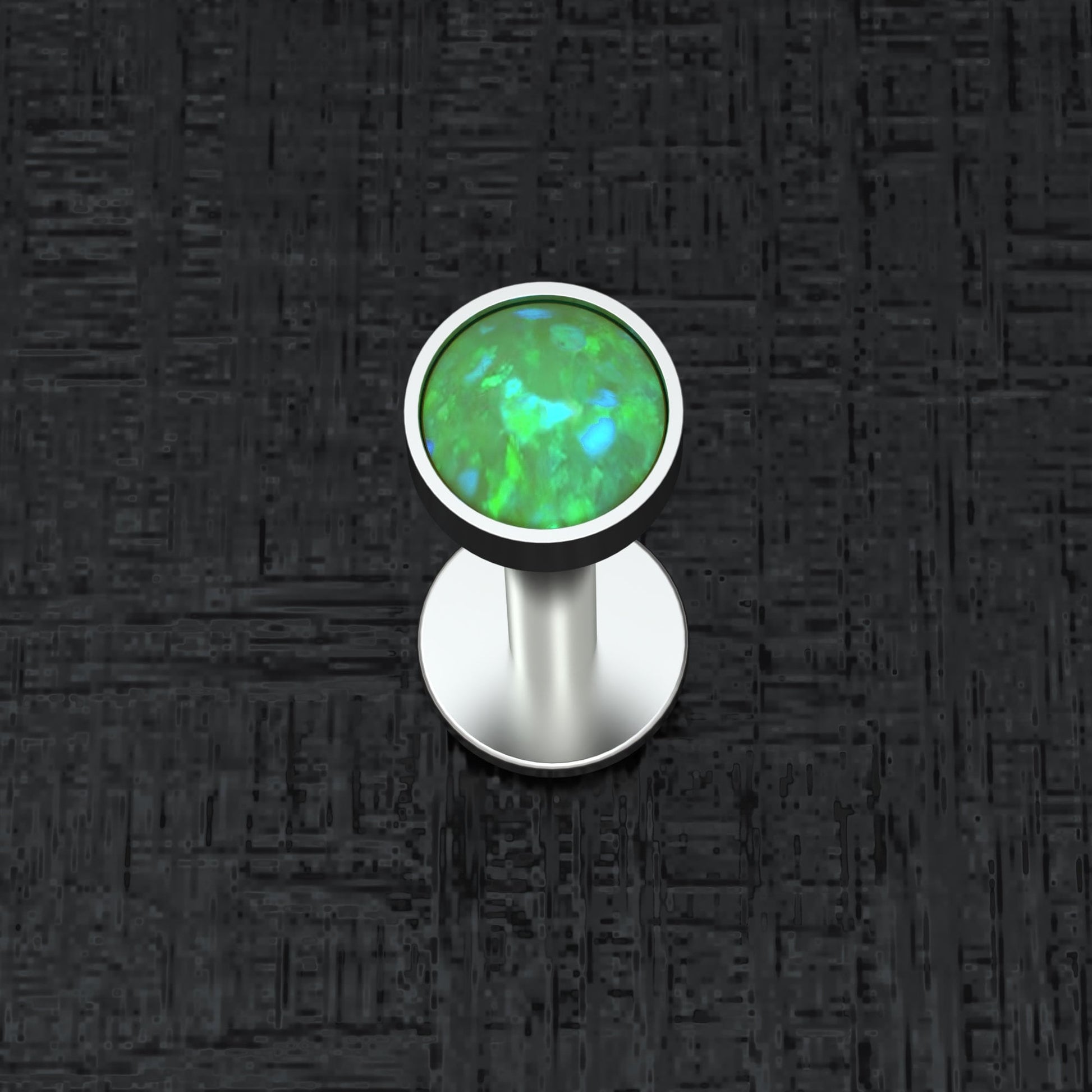 Opal Lip Piercing Titanium Implant Grade - TitaniumFashion