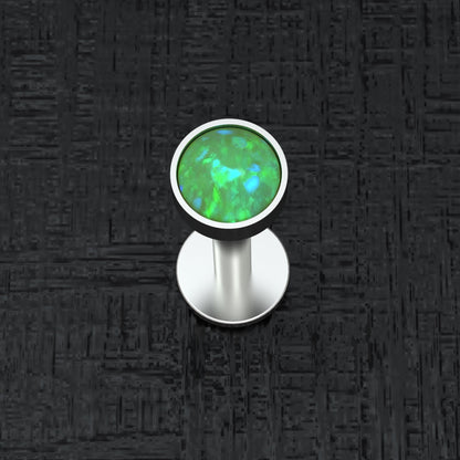 Opal Lip Piercing Titanium Implant Grade - TitaniumFashion