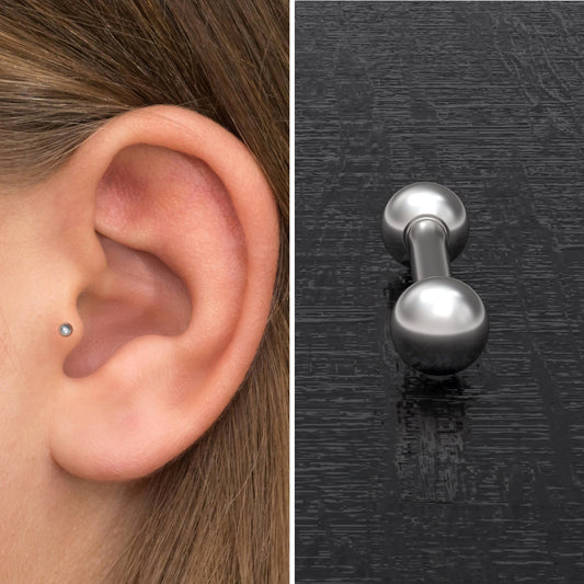 Tragus Earring Surgical Steel - TitaniumFashion