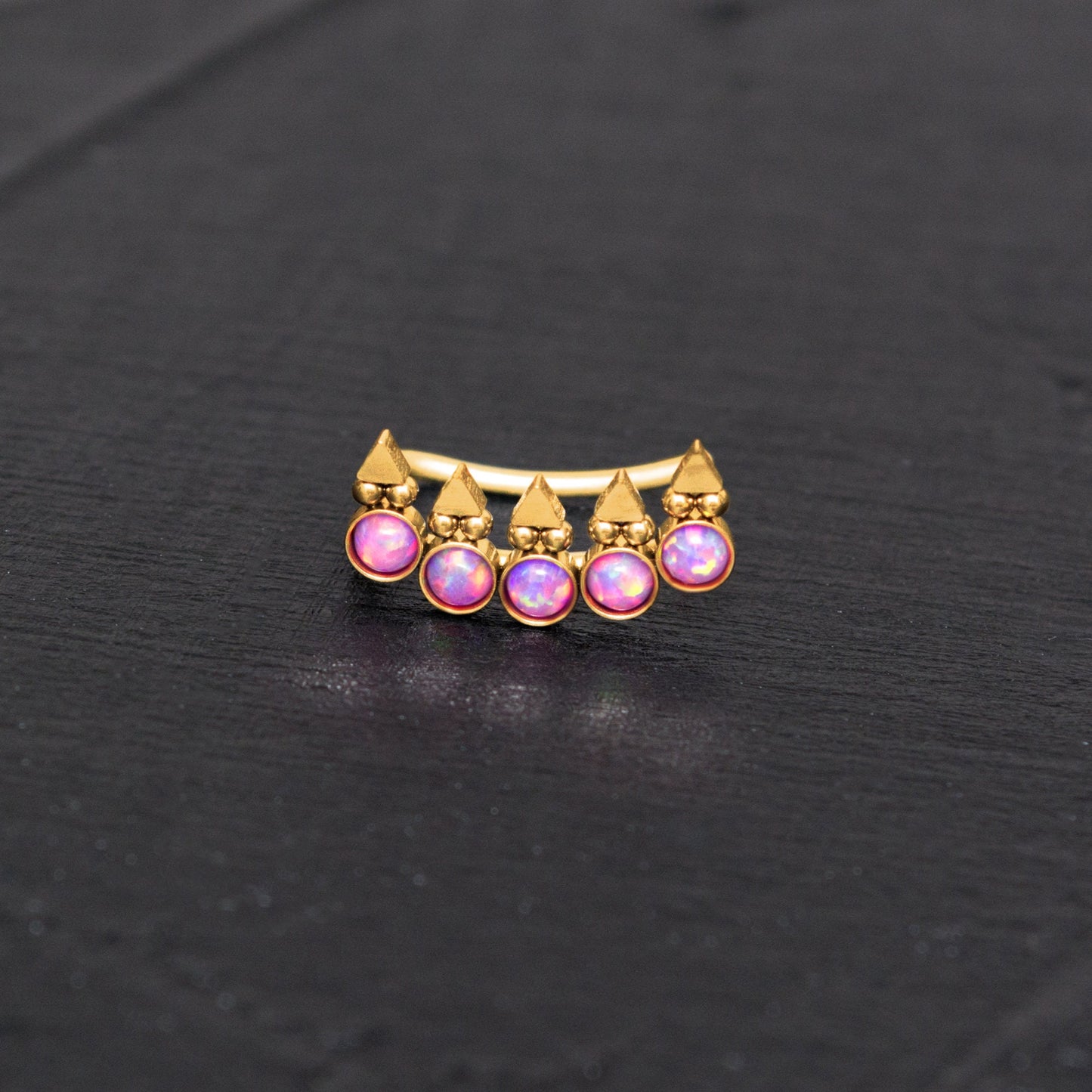 Surgical Steel Ear Crawler Opal - TitaniumFashion