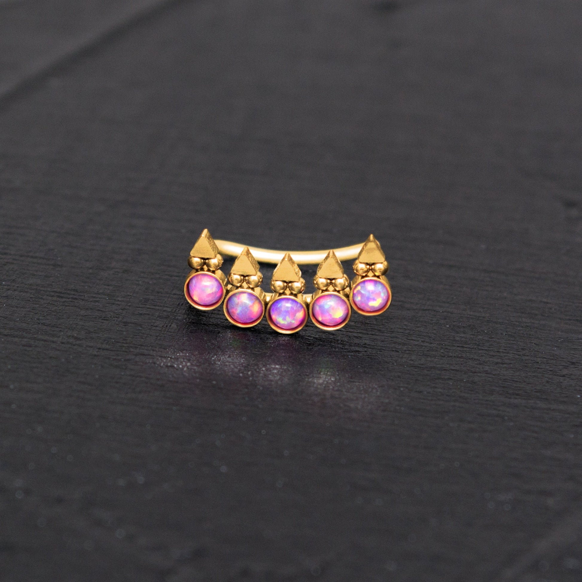 Surgical Steel Ear Crawler Opal - TitaniumFashion