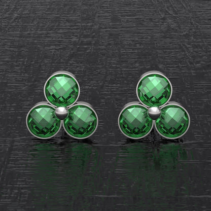 Simple Stud Earrings CZ - TitaniumFashion