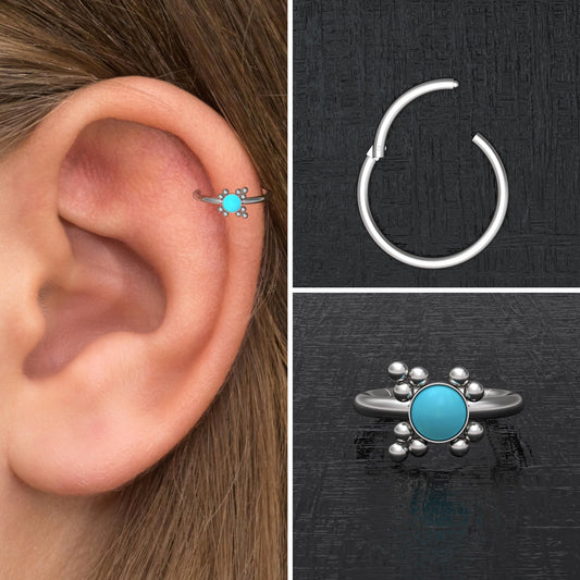 Surgical Steel Tragus Earring Hoop - TitaniumFashion