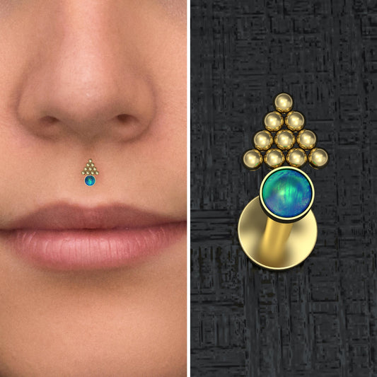 Medusa Lip Ring Surgical Steel - TitaniumFashion