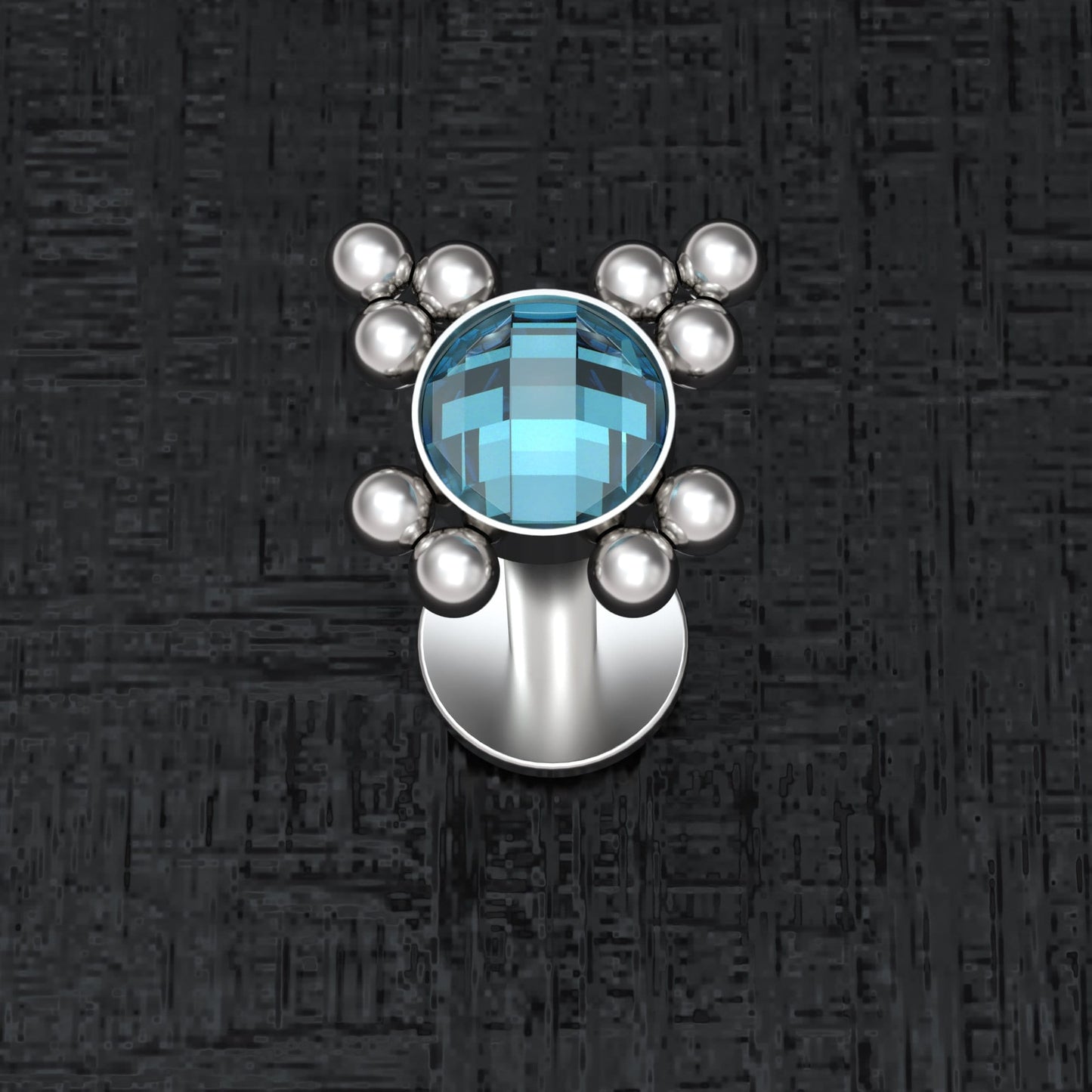 CZ Lip Labret Surgical Steel - TitaniumFashion