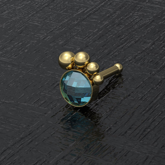 CZ Nose Stud Ring Surgical Steel - TitaniumFashion