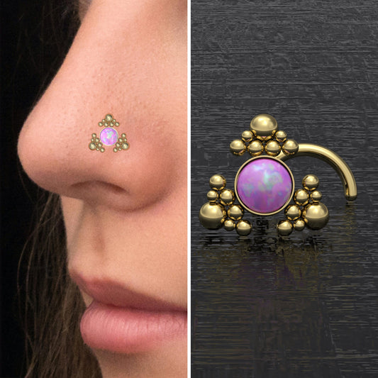 Surgical Steel Nose Stud Screw - TitaniumFashion