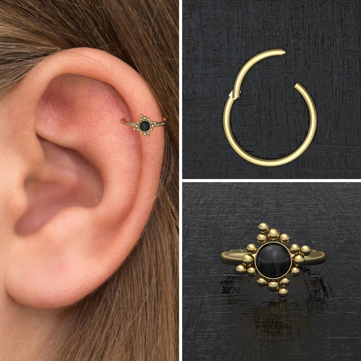 Cartilage Earring Hoop Surgical Steel - TitaniumFashion