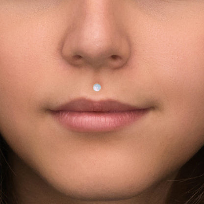 Bioflex Lip Ring Opal - TitaniumFashion