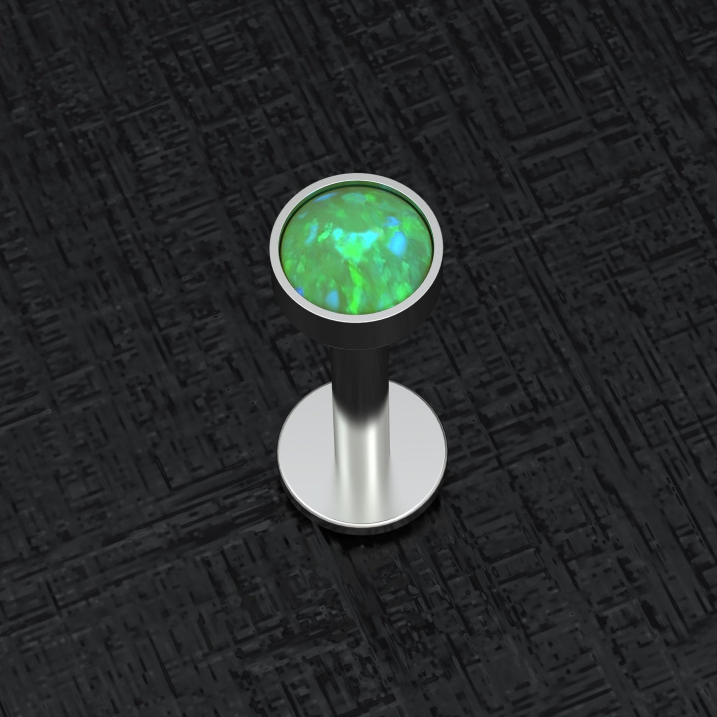 Opal Lip Piercing Titanium Implant Grade - TitaniumFashion