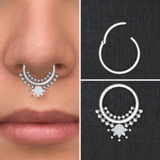 Surgical Steel Daith Earring - TitaniumFashion