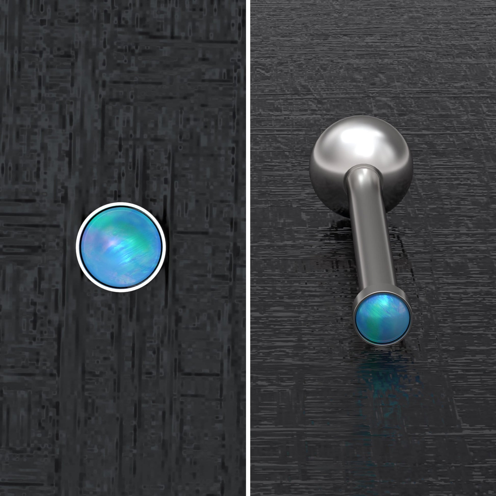 Tongue Ring Opal - TitaniumFashion