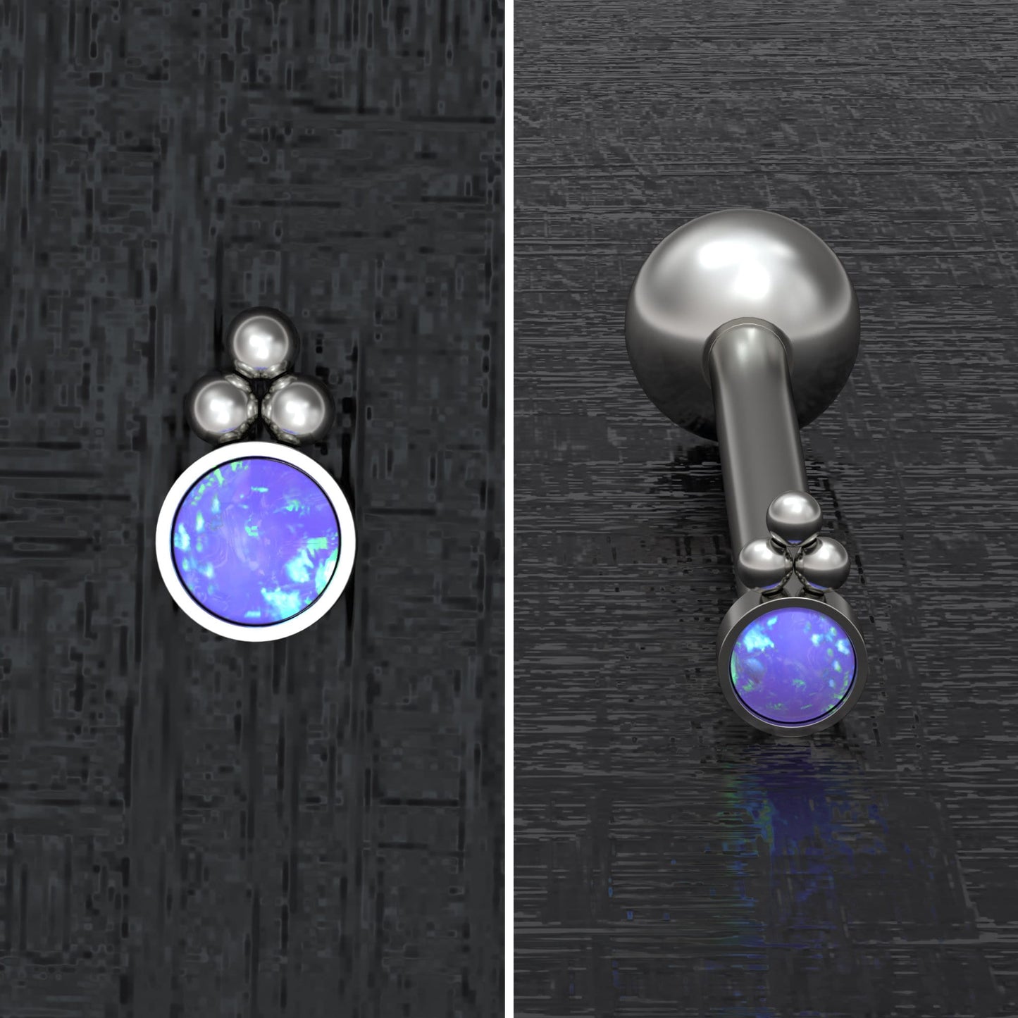 Opal Tongue Jewelry Titanium Implant Grade - TitaniumFashion