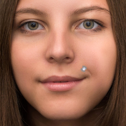 Medusa Lip Ring Surgical Steel - TitaniumFashion