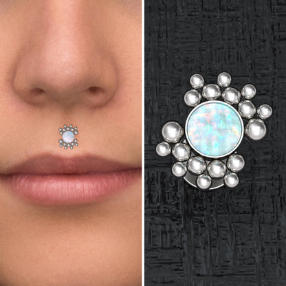 Medusa Lip Ring Surgical Steel - TitaniumFashion