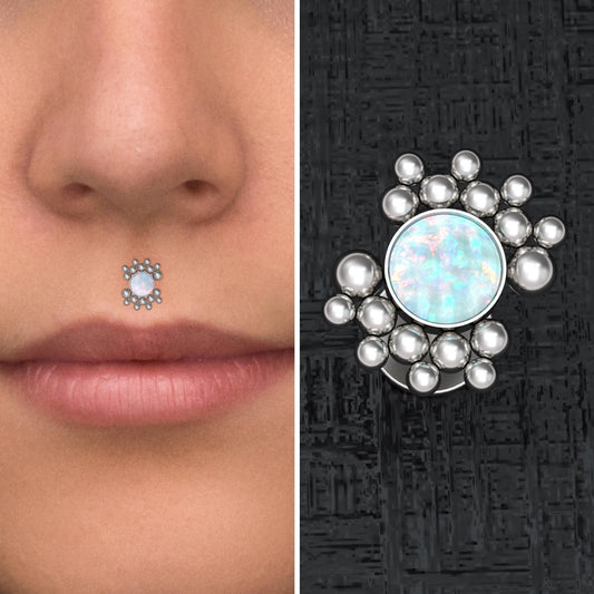 Medusa Lip Ring Surgical Steel - TitaniumFashion