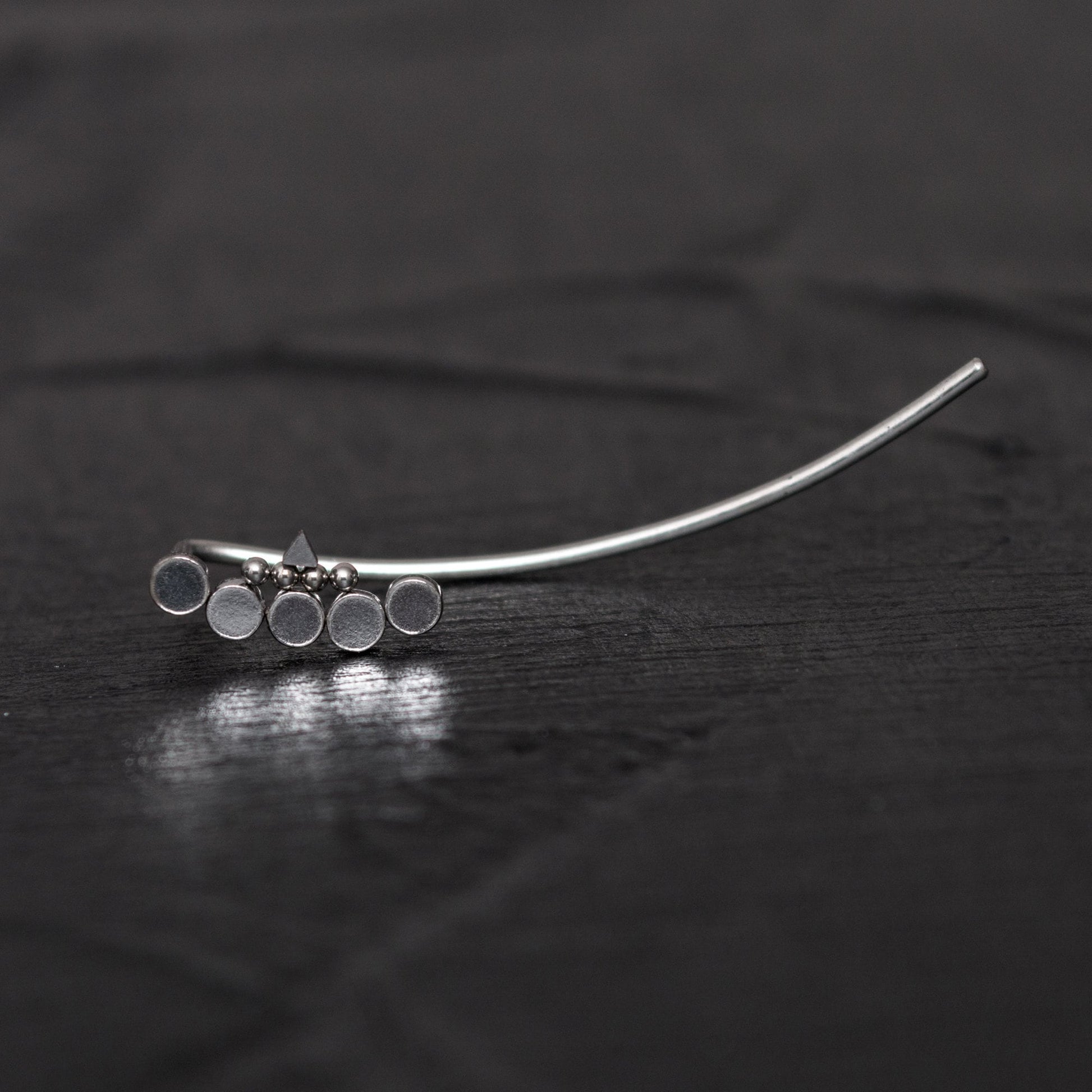 Surgical Steel Ear Crawler - TitaniumFashion