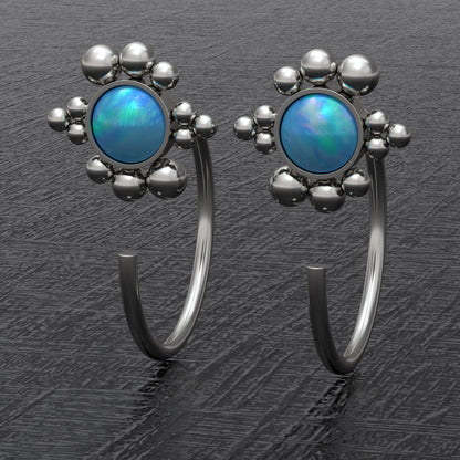 Small Hoop Earrings Titanium - TitaniumFashion