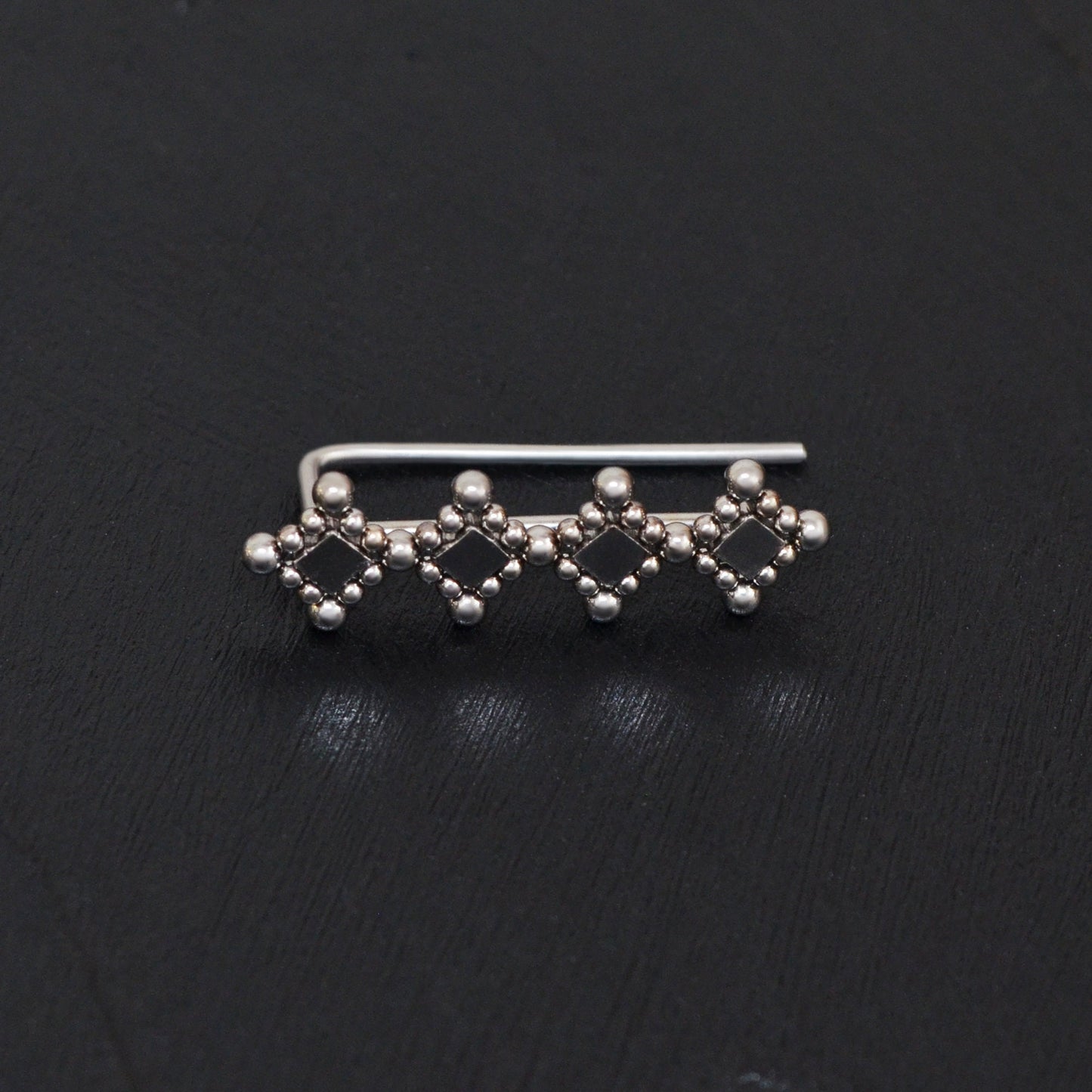 Up The Ear Earrings Surgical Steel - TitaniumFashion