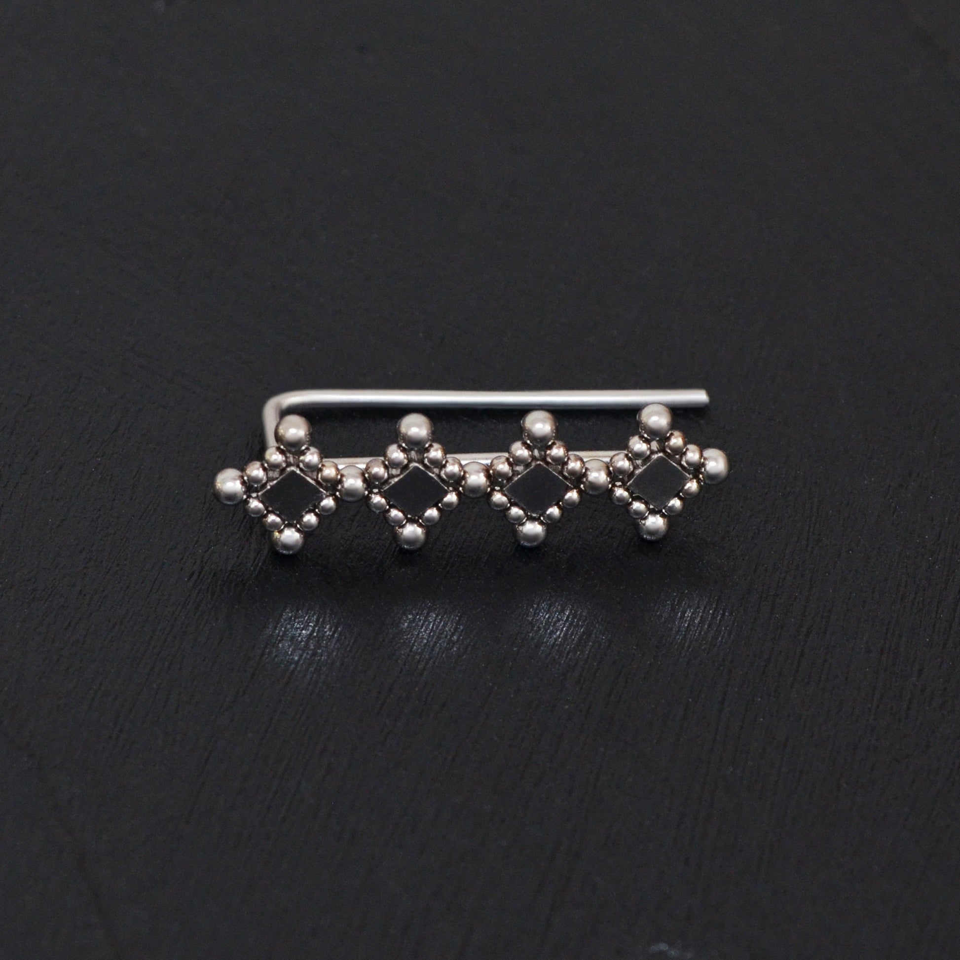 Up The Ear Earrings Surgical Steel - TitaniumFashion