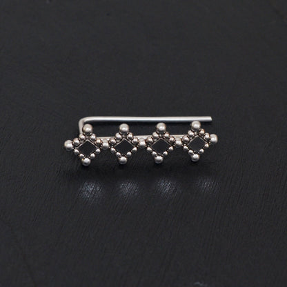 Up The Ear Earrings Surgical Steel - TitaniumFashion