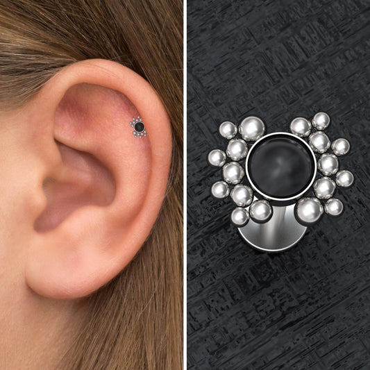 Surgical Steel Tragus Stud - TitaniumFashion