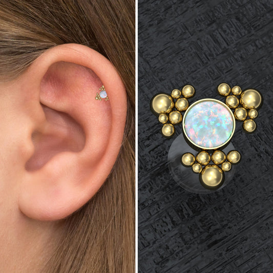 Opal Tragus Earring Bioflex - TitaniumFashion