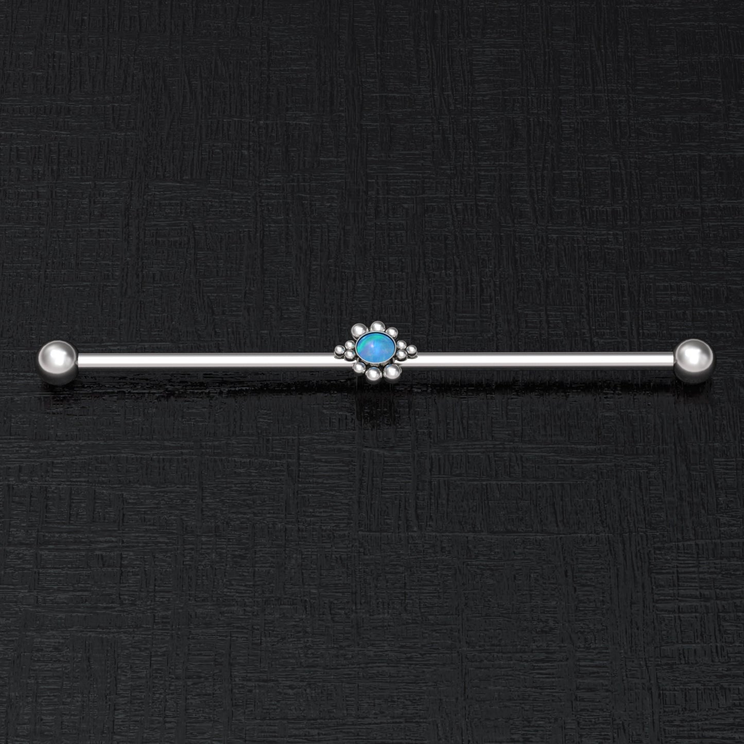 Surgical Steel Industrial Barbell 14g - TitaniumFashion