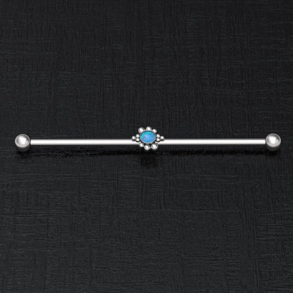 Surgical Steel Industrial Barbell 14g - TitaniumFashion