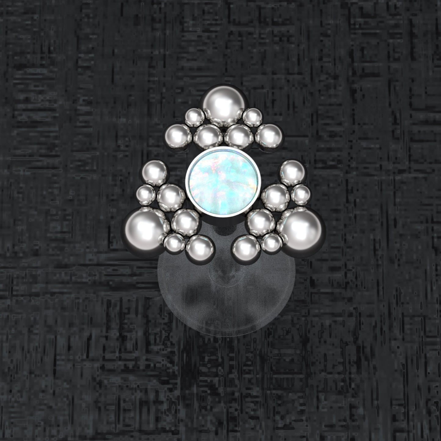 Opal Lip Piercing Bioflex - TitaniumFashion